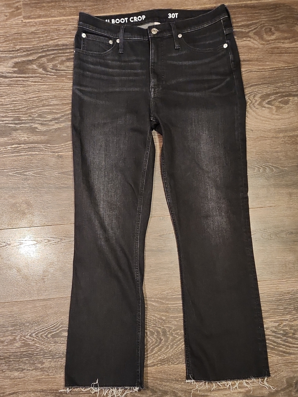 ❤️ NWOT! J CREW HIFH RISE DEMI BOOT CROP JEANS IN CHARCOAL WASH, 10L (30 LONG)